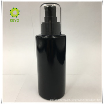 meistverkaufte leere glänzende schwarze Pumpenkappe Shampoo Glas Kosmetik Glas Flasche